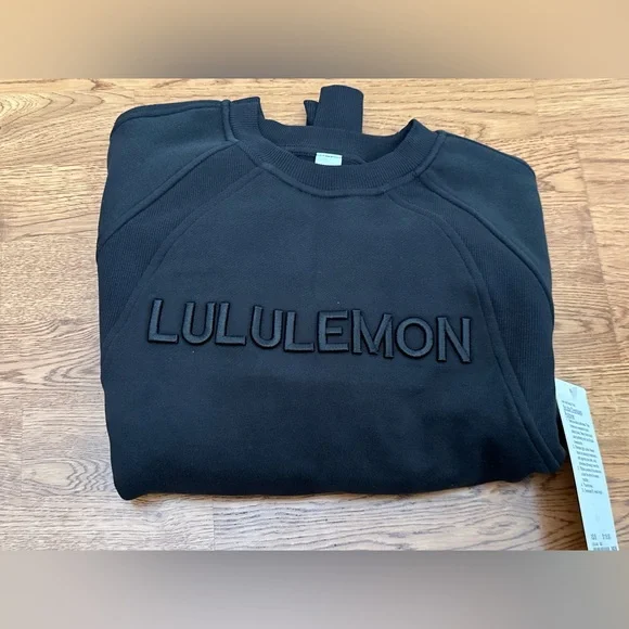 NWT Lululemon🍋 Black Scuba Oversized Pullover Wordmark Size XS/S - Picture 12 of 16